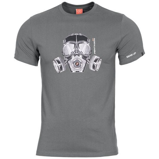 Pentagon Ageron Gas Mask T-paita Wolf Grey