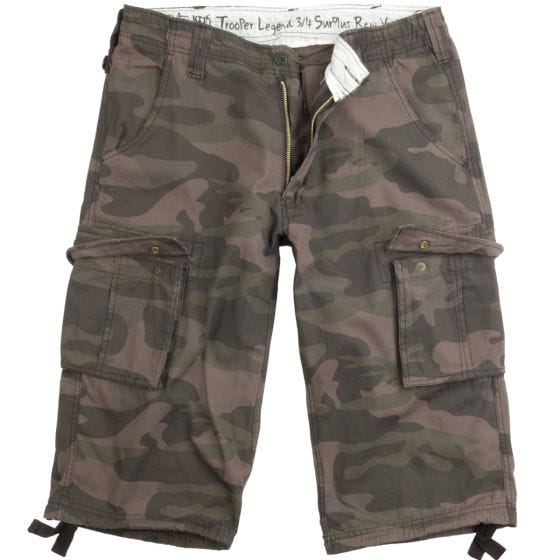 Surplus Trooper Legend 3/4-pituiset Shortsit - Black Camo