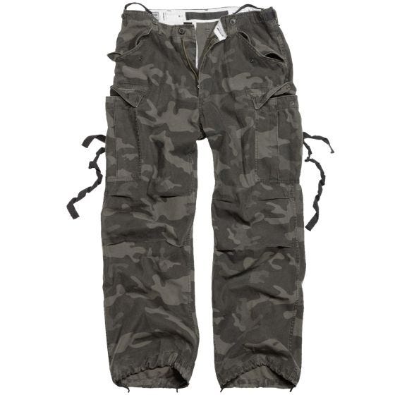 Surplus Vintage Fatigues Housut - Black Camo