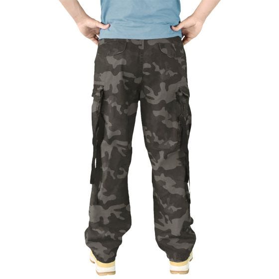 Surplus Vintage Fatigues Housut - Black Camo