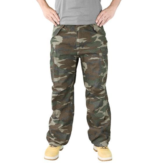 Surplus Vintage Fatigues Housut - Woodland
